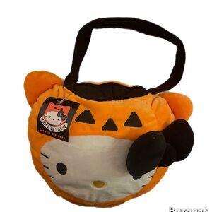Limited Edition Sanrio Hello Kitty Pumpkin Candy Bag - Orange, Black, White